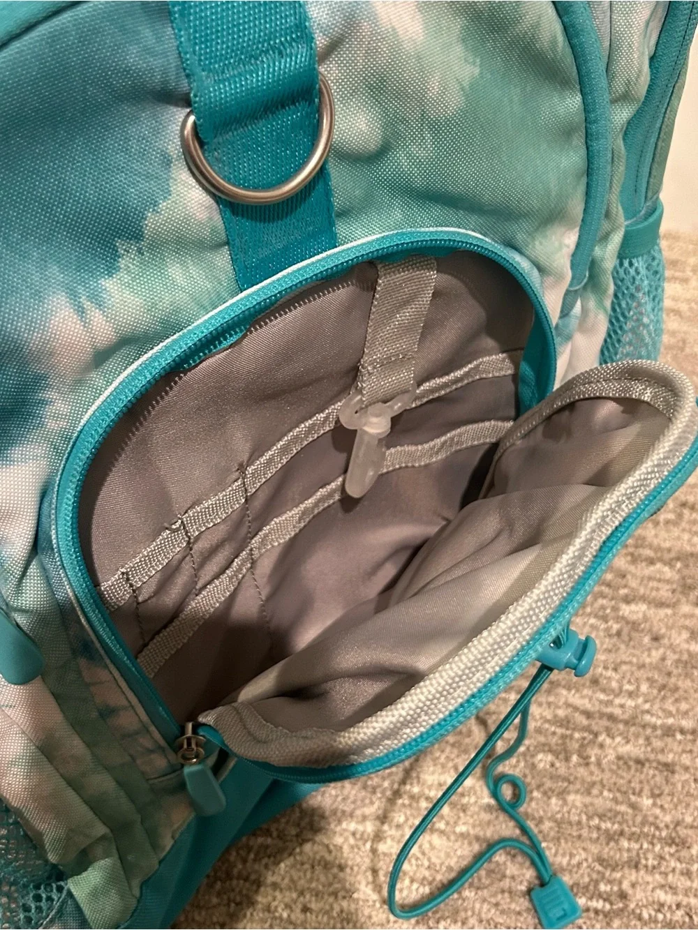 Pottery Barn Teen Gear Up Aqua White Laguna Tie Dye Large Backpack 17